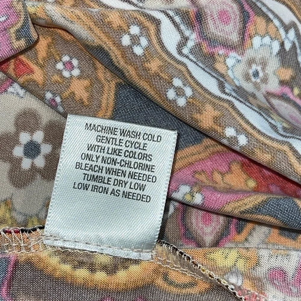 Dress Barn Women's Dress Size 22 Multi Color Pullover Elastic Waist Bohemian - Picture 7 of 7